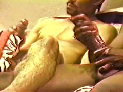 Leie, Grosser schwanz, Blasen, Schwarz, Schwul, Hardcore, Masturbation, Vintage