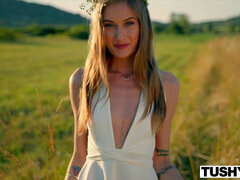 Flogging, mischievous, gorgeous model