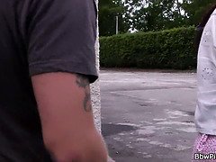 Chubby gf rides big cock in the restroom