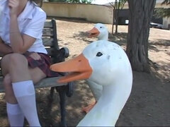 Two teen sluts pounded in the bus