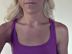 美女, ブロンド, フェラチオ, ハードコア, 剃毛, 三人, オッパイの