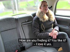 Big tits passenger fucking with driver