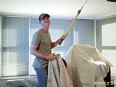Blondie gets fucked by a painter