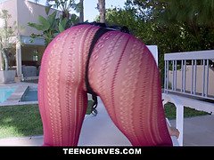 Amilia Onyx gets her big booty spanked while coming to work