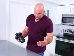アメリカ人, フェラチオ, 茶髪の, バック, キッチン, オマンコ, 馬乗り, 姉妹
