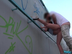 素人, フェラチオ, イギリス人, 中出し, チェコ, アウトドア, 公共