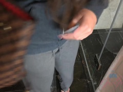 Salle de bains, Brunette brune, Branlette thaïlandaise, Béant, Petite amie, Lunettes, Lingerie, Douche