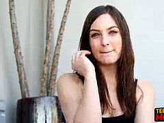 Sucer une bite, Queue, Énorme, Embrassement, Adolescente