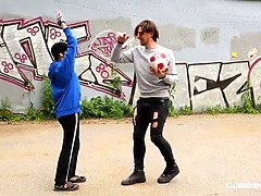 Watch Yagami Lil, the petite teen, play soccer with her hard cock in doggy style