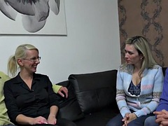 アナル, 美女, デカパイ, フェラチオ, 茶髪の, カップル, 手コキする, オッパイの