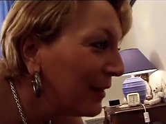 French mature milf in stockings fucks a guy