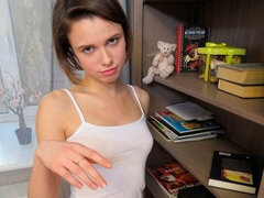 Cul, Brunette brune, Queue, En levrette, Léchez, Rasée, Dénudage, Adolescente