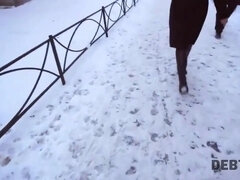 Debt4k. lovely maria whirlwind hairdresser took a debt for sofa and now needs to pay for it