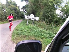 素人, イギリス人, 女装男装, ヨーロピアン, ヒール, 熟年, 公共, ストッキング