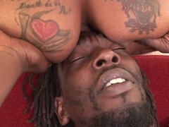 Жопа, Большой член, Черные, Минет, Грудастые, Семяизвержение, Член, Натуральные сиськи