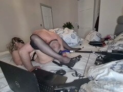 Leie, In den arsch, Blasen, Paar, Dildo, Reif, Mutti, Spielzeuge