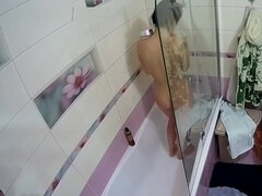 Beauté, Classique, Mignonne, Queue, Femelle, Orgasme, Douche, Solo