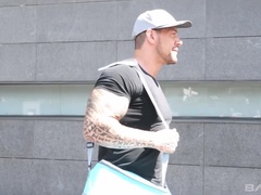 Alicia Poz does aerial sex stunts and shows off her creampie pussy