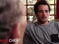 ブロンド, 浮気者, カップル, 浮気する, 旦那, 淫乱熟女, 義母, オッパイの