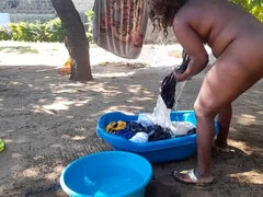 Afrikanisch, Leie, Bekleidet, Hd, Hausfrau, Hausmädchen, Portugiesisch, Ehefrau