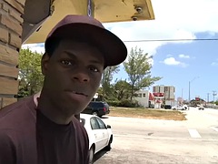 Amateur, Negro, Mamada, Polla, Ébano, Gay, Al aire libre, Público