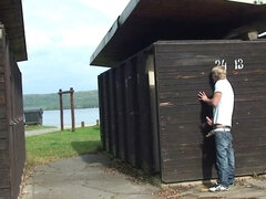 Strand, Grote lul, Grote mammen, Blond, Lul, Dik, Openbaar, Kut duiken