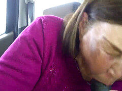aged Korean chinese nymph Sucking BBC dry in car.
