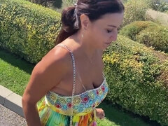 Stepmom Fucked Her Stepson On A Nudist Beach, Constantly Looking Back