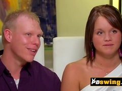 Enthousiasteling, Biseksueel, Blond, Pijpbeurt, Stel, Groep, Realiteit, Swinger