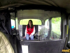 Natural Beauty Gets Drenched In Cabbie's Cum Load