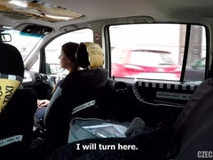 Czech Taxi Naughtiness: Brunette & Big Cock