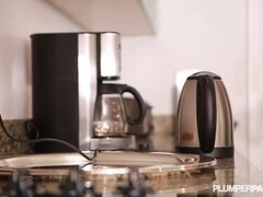 Kont, Grote mammen, Sperma shot, Dik, Interraciaal, Natuurlijke tieten, Roodharige vrouw, Tieten likken