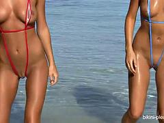 Chica, Bikini, Rubia, Lesbiana