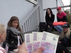 フェラチオ, バック, 女 人男 人, 手コキする, お金, 生徒, ティーン, 三人