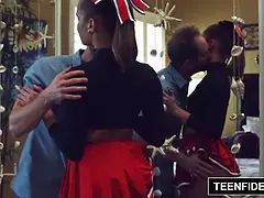 TEENFIDELITY Cute Cheerleader Liza Rowe Shakes Her Pom Poms