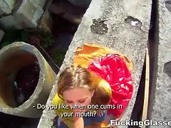 Hardcore glasses - fucked on a construction websites