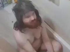 Leie, Grosser schwanz, Pummelig, Schwul, Behaart, Dusche, Solo