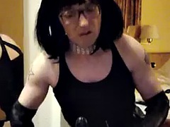 Leie, Arsch, Crossdresser, Spermaladung, Lingerie, Masturbation, Transfrau, Solo