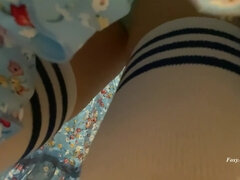 捕まる, エクストリーム, ハードコア, 日本人, 小柄, スカート, ティーン, スカートのぞき