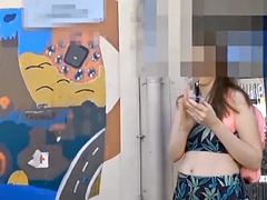 Taken and fucked in the street, you young college slut!