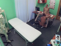 Stud cums all over nurses stomach