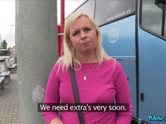 Blondie With Bick Tits Fucks Complete Stranger For Money