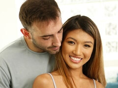 Schlafzimmer, Grosser schwanz, Blasen, Lecken, Muschi, Dürr, Jungendliche (18+), Titten