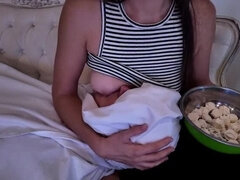 Stepmom Feeds Hungry Step Son With Her Big Lactating Tits