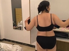 Desi Indian Couple Fucking Hard in Bathroom - Doggy Style with Long Legs Stretched