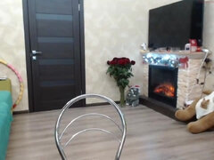 Lieveling, Grote kont, Grote mammen, Rondborstig, Tepels, Russisch, Alleen, Webcamera