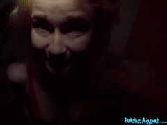 ブロンド, フェラチオ, バック, 彼女, ジーンズ, お金, ロシア人, スパンキング