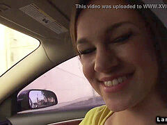Teen hitchhiker plows ginormous beef whistle outdoor POV