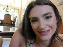 Gros cul, Grosse bite, Sucer une bite, Brunette brune, En levrette, Pov, Maigrichonne, Adolescente