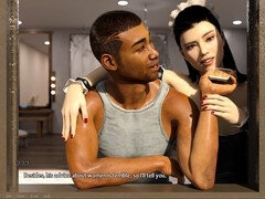 The Entrepreneur visual novel gameplay featuring a busty mother